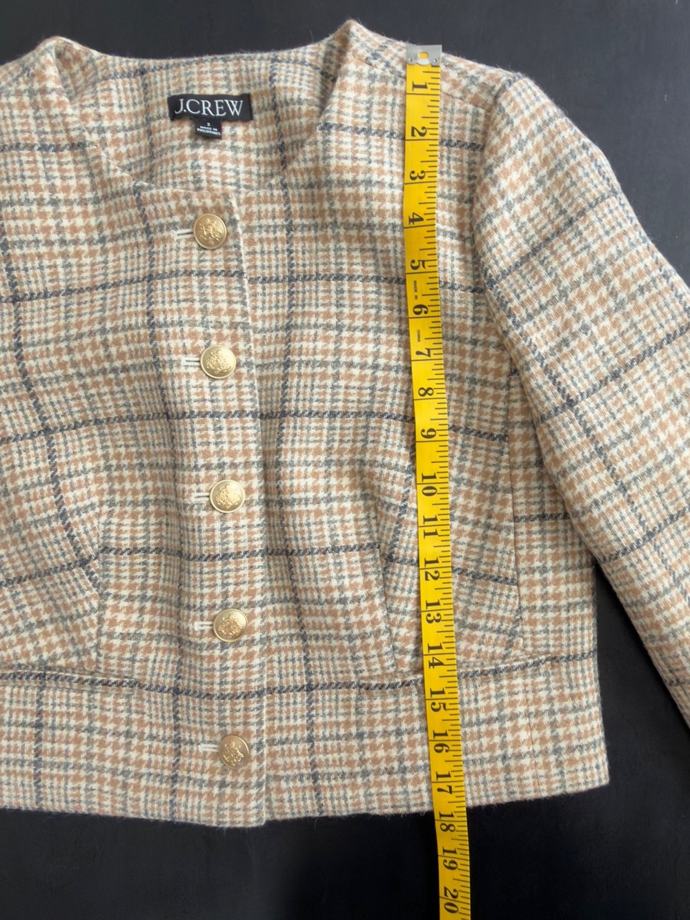 J.Crew Louisa Lady Jacket in Plaid English Wool - 2 - Picture 5 of 12